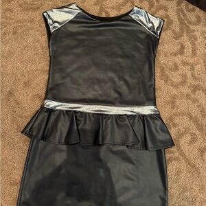 Elegant Black and Silver Kids Formal Dress
